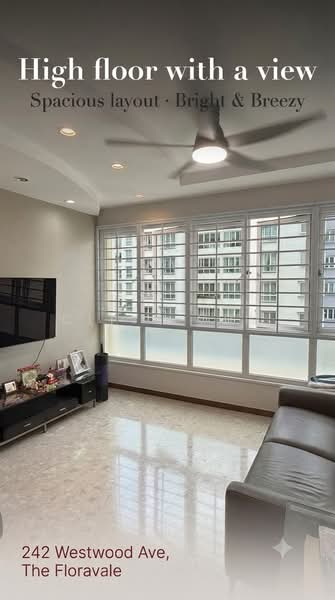 The Floravale, 218 Westwood Avenue, 3 Bedrooms, 1,238 sqft, Executive Condominium For Sale, by Clive Gum, 500227973 - Living Room - PropertyGuru.com.sg