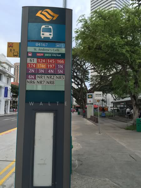 Peninsula Plaza, 111 North Bridge Road, 2,175 sqft, Office For Rent, by Walter Lau, 500227979 - Bus stop at St Andrew's Cathedral   - CommercialGuru.com.sg