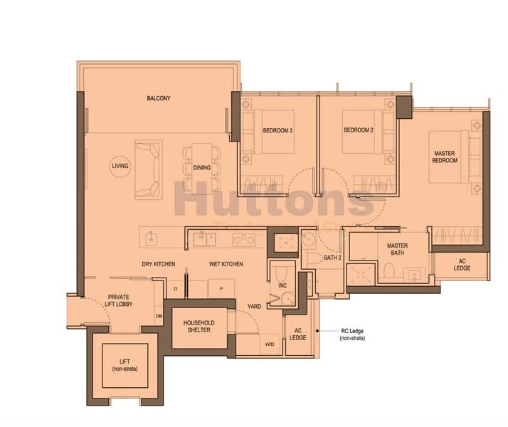 LIV @ MB, 114A Arthur Road, 3 Bedrooms, 1,270 sqft, Condominium For Rent, by Nicole Lin, 500228055 - PropertyGuru.com.sg