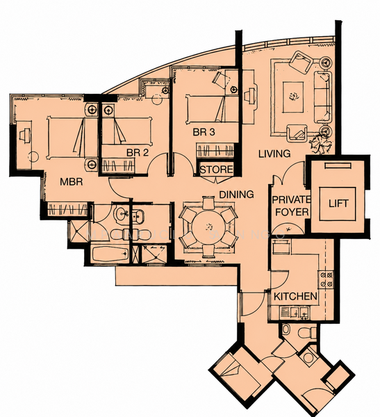 Palm Gardens, 2E Hong San Walk, 3 Bedrooms, 1,206 sqft, Condominium For Sale, by Paul Ang, 500228073 - PropertyGuru.com.sg
