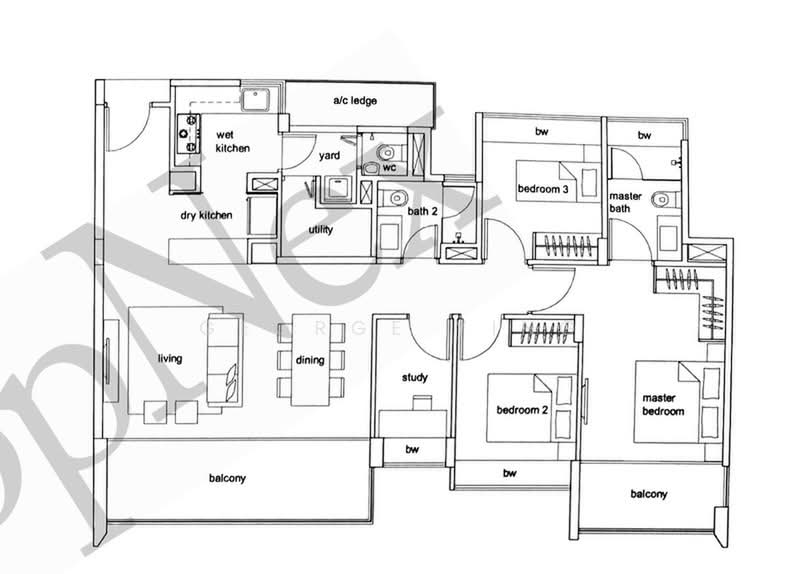 Hundred Trees, 87 West Coast Drive, 3 Bedrooms, 1,302 sqft, Condominium For Rent, by George Ying, 500228074 - PropertyGuru.com.sg