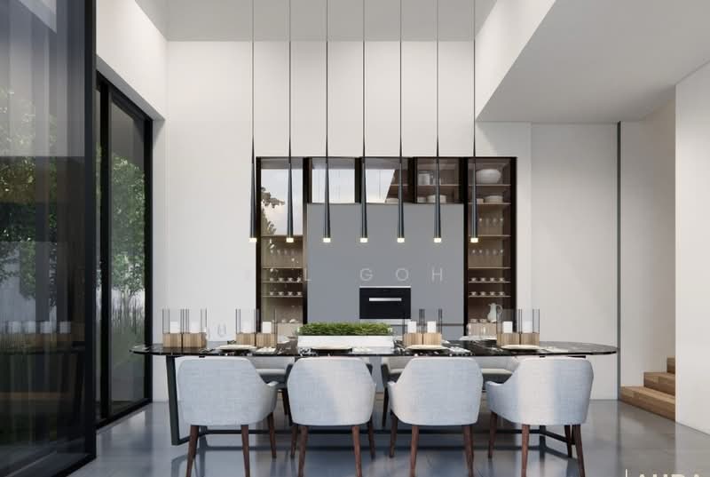 LANDED7772@Brand New Semi D With Basement, Attic, Pool, Lift, Steven Road, Robin Close, Orchard, 6 Bedrooms, 8,500 sqft, Semi-Detached House For Sale, by K L Goh, 500228095 - Dining Room - PropertyGuru.com.sg