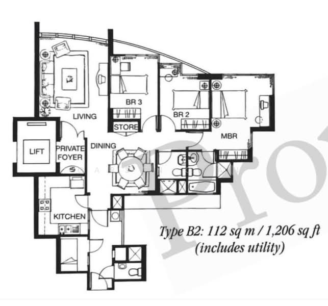 Palm Gardens, 3 Hong San Walk, 3 Bedrooms, 1,206 sqft, Condominium For Sale, by Carson Chan, 500228152 - PropertyGuru.com.sg