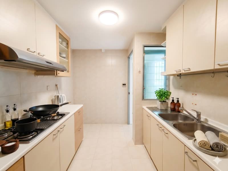 Whitewater, 27 Pasir Ris Street 72, Room Rental, 200 sqft, Executive Condominium For Rent, by Jensen Lee, 500228237 - Kitchen - PropertyGuru.com.sg