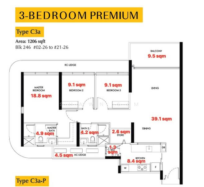 Chuan Park, 240 Lorong Chuan, 3 Bedrooms, 1,206 sqft, Condominium For Sale, by Shawn Sim, 500228480 - PropertyGuru.com.sg