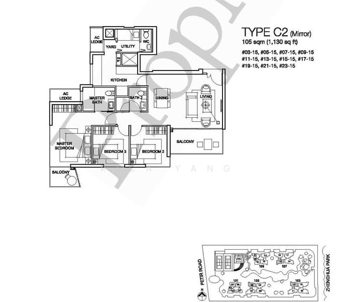Foresque Residences, 101 Petir Road, 3 Bedrooms, 1,130 sqft, Condominium For Sale, by Rica Yang, 500228554 - PropertyGuru.com.sg