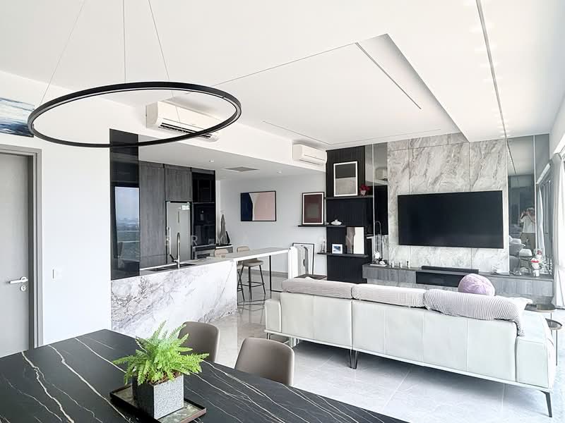 Gorgeously Renovated Duplex Penthouse with Stunning Unblocked Views, , 4 Bedrooms, 2,550 sqft, Condominium For Rent, by Bryan Ong, 500228866 - Living Room - PropertyGuru.com.sg