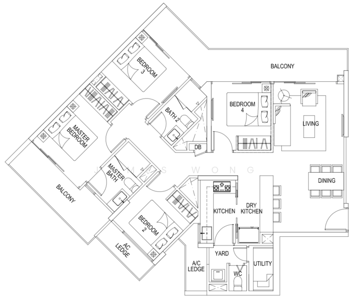 FLO Residence, 1 Punggol Field Walk, 4 Bedrooms, 1,346 sqft, Condominium For Sale, by James Wong, 500228987 - PropertyGuru.com.sg
