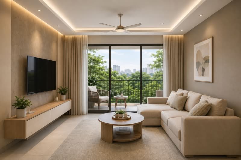 Bartley Residences, 6 Lorong How Sun, 3 Bedrooms, 1,076 sqft, Condominium For Rent, by Lina ., 500229021 - Living Room - PropertyGuru.com.sg