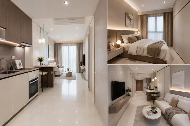 Lentor Hills Residences, Lentor Hills Road (Parcel A), Ang Mo Kio, 1 Bedroom, 452 sqft, Apartment For Sale, by Eve Cheong, 500229085 - Kitchen Living Bedroom - PropertyGuru.com.sg
