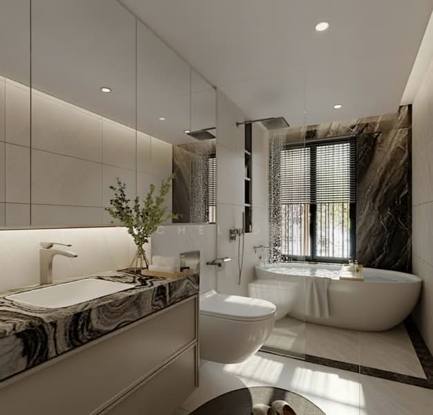 C.H.E.A.P Brand New 4 Storey Inter-Terrace in Sembawang Hills Estate, Ang Mo Kio / Bishan / Thomson, 5 Bedrooms, 7,299 sqft, Terraced House For Sale, by Rachel Goh, 500229163 - Bathroom - PropertyGuru.com.sg
