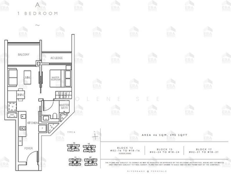 Riverbank at Fernvale, 13 Fernvale Close, 1 Bedroom, 495 sqft, Condominium For Sale, by Jolene See, 500229270 - PropertyGuru.com.sg