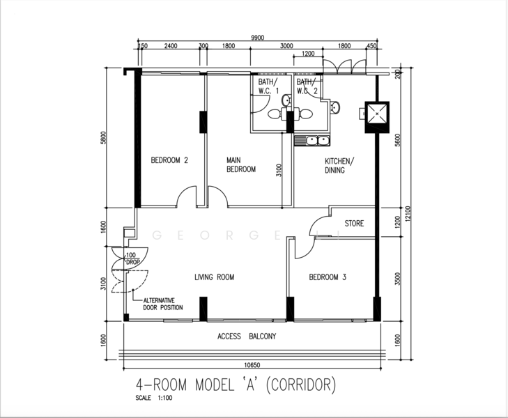 421 Serangoon Central, 421 Serangoon Central, 3 Bedrooms, 1,109 sqft, HDB Flat For Sale, by George Li, 500229288 - PropertyGuru.com.sg