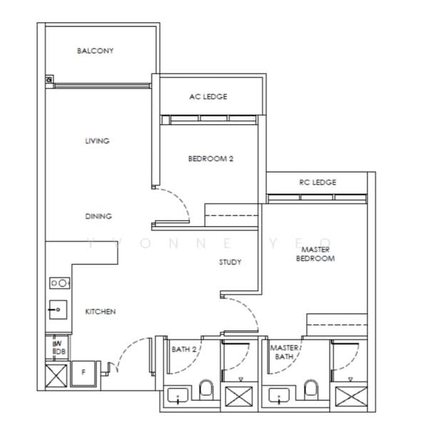 Chuan Park, 240 Lorong Chuan, 2 Bedrooms, 743 sqft, Condominium For Sale, by YvoNne Yeo, 500229378 - PropertyGuru.com.sg