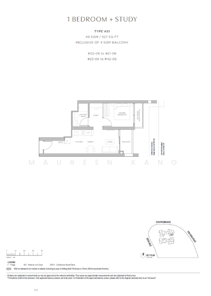 Promenade Peak, 1 Zion Road, 1 Bedroom, 527 sqft, Condominium For Sale, by Maureen Kang, 500229477 - PropertyGuru.com.sg