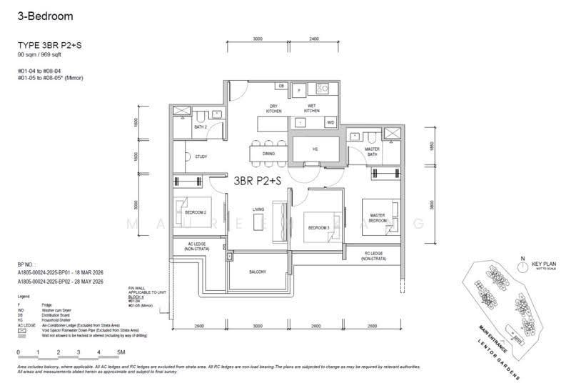 Lentor Gardens Residences, 68 Lentor Gardens, Mandai / Upper Thomson, 3 Bedrooms, 969 sqft, Apartment For Sale, by Maureen Kang, 500229567 - PropertyGuru.com.sg