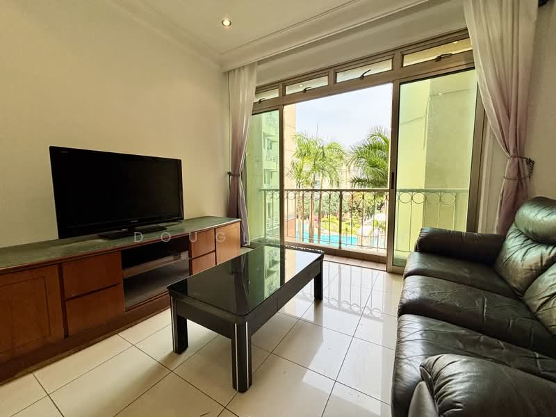 Astoria Park, 28 Lorong Mydin, 2 Bedrooms, 958 sqft, Condominium For Sale, by Douglas Goh, 500229811 - Living Room w Unblocked Pool & Greenery - PropertyGuru.com.sg