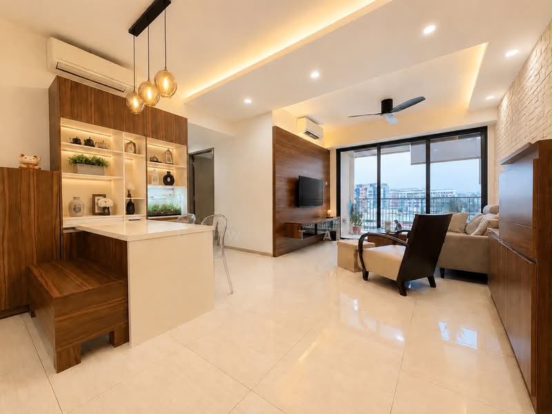 Bellewaters, 23 Anchorvale Crescent, 3 Bedrooms, 926 sqft, Executive Condominium For Sale, by Dewi Tan, 500229916 - Living Room - PropertyGuru.com.sg