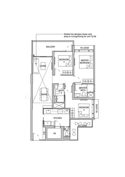 Sceneca Residence, Tanah Merah Kechil Link, 3 Bedrooms, 1,163 sqft, Condominium For Rent, by Caden Chee, 500230085 - PropertyGuru.com.sg