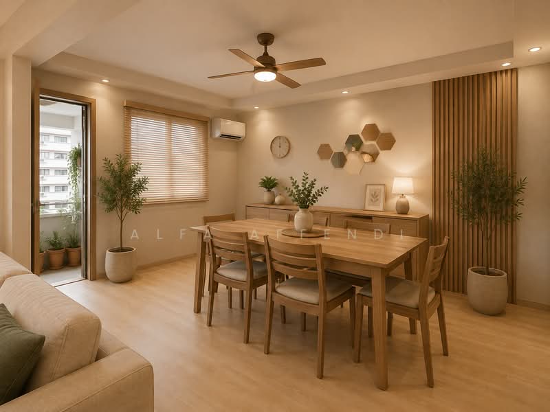 104 Pasir Ris Street 12, 104 Pasir Ris Street 12, 3 Bedrooms, 1,162 sqft, HDB Flat For Sale, by Alfa Affendi, 500230103 - Dining Room - AI Illustration - PropertyGuru.com.sg