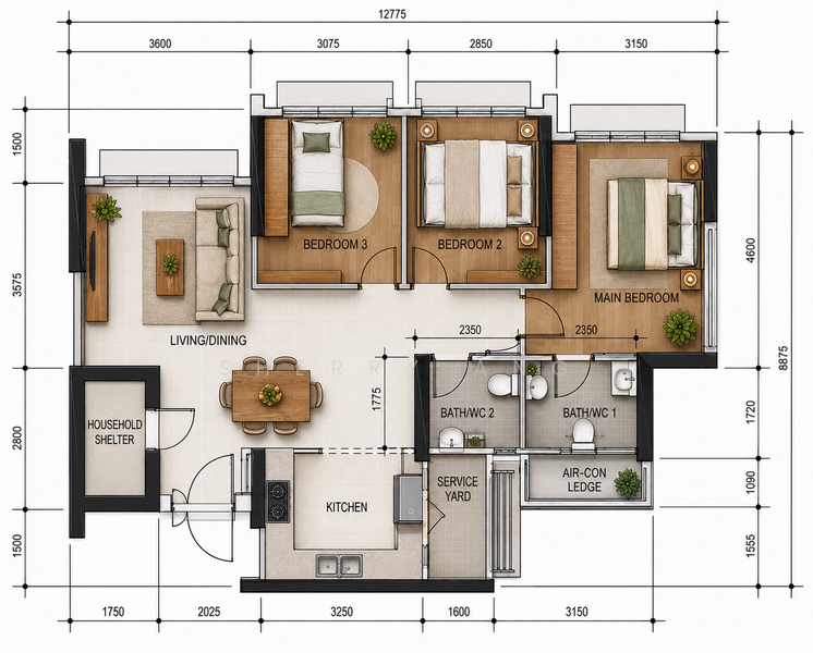 422B Northshore Drive, 422B Northshore Drive, 3 Bedrooms, 1,001 sqft, HDB Flat For Sale, by Sherry Ang, 500230115 - PropertyGuru.com.sg