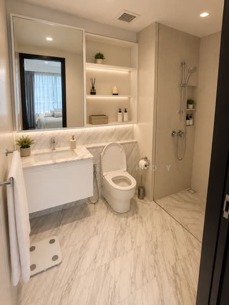 The Inflora, 55 Flora Drive, 1 Bedroom, 463 sqft, Condominium For Sale, by Dave Choy, 500230183 - Bathroom - PropertyGuru.com.sg