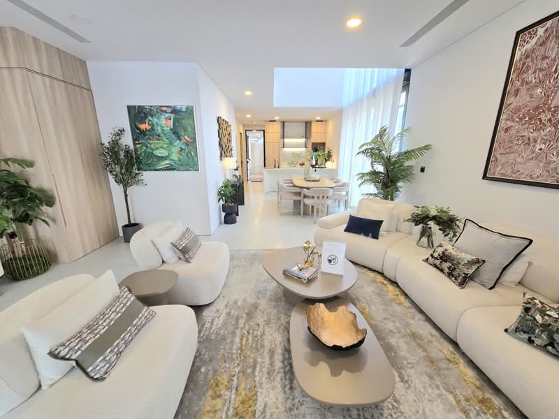 Brand New Landed for Sale! 1km to Top Schools!, Kheam Hock Road, Trevose Crescent, Merryn Road, University Road, Berrima Road, 6 Bedrooms, 7,898 sqft, Corner Terrace For Sale, by Cappi Lim, 500230303 - Living Room - PropertyGuru.com.sg