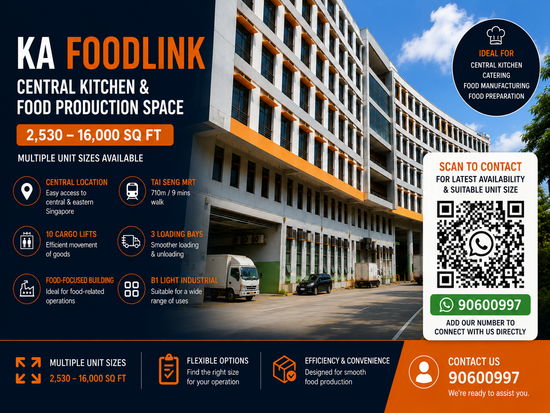KA Foodlink, 171 Kampong Ampat, Macpherson / Potong Pasir, 2,530 sqft, Light Industrial (B1) For Rent, by DENNIS CHENG, 500230306 - CommercialGuru.com.sg