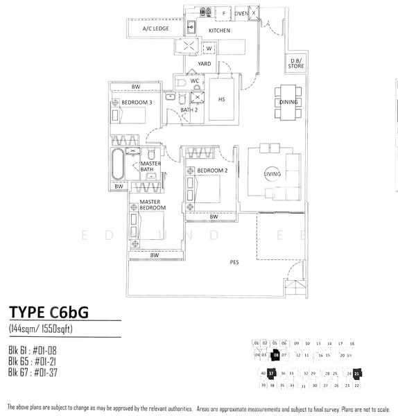 Rosewood Suites, 61 Rosewood Drive, 3 Bedrooms, 1,550 sqft, Condominium For Sale, by Edmund Lee, 500230448 - PropertyGuru.com.sg
