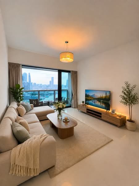 Marina Bay Residences, 18 Marina Boulevard, 2 Bedrooms, 1,055 sqft, Condominium For Rent, by Anthony Lee, 500230523 - Living Room - PropertyGuru.com.sg