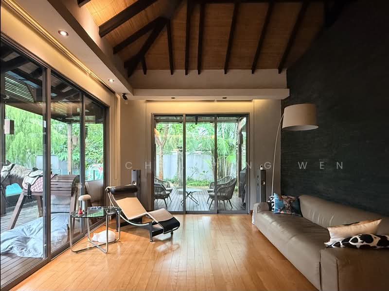 Gardens Sanctuary - Tranquil bungalow with pool, , 4 Bedrooms, 3,000 sqft, Bungalow House For Rent, by Marc Chia Peng Wen, 500230576 - Living Room - PropertyGuru.com.sg