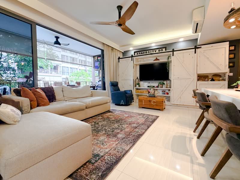 Bellewoods, 116 Woodlands Avenue 5, 4 Bedrooms, 1,345 sqft, Executive Condominium For Sale, by Shah Marican, 500230601 - Living Room - PropertyGuru.com.sg