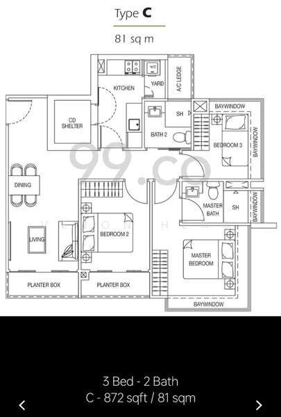 Melrose Ville, 10 Rose Lane, 3 Bedrooms, 880 sqft, Apartment For Rent, by Veron Heng, 500230619 - PropertyGuru.com.sg