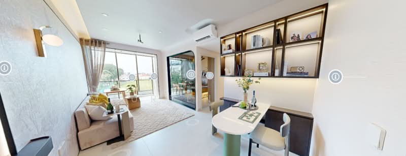 Bagnall Haus, 811 Upper East Coast Road, 1 Bedroom, 495 sqft, Condominium For Sale, by Maureen Kang, 500230672 - Living Room - PropertyGuru.com.sg