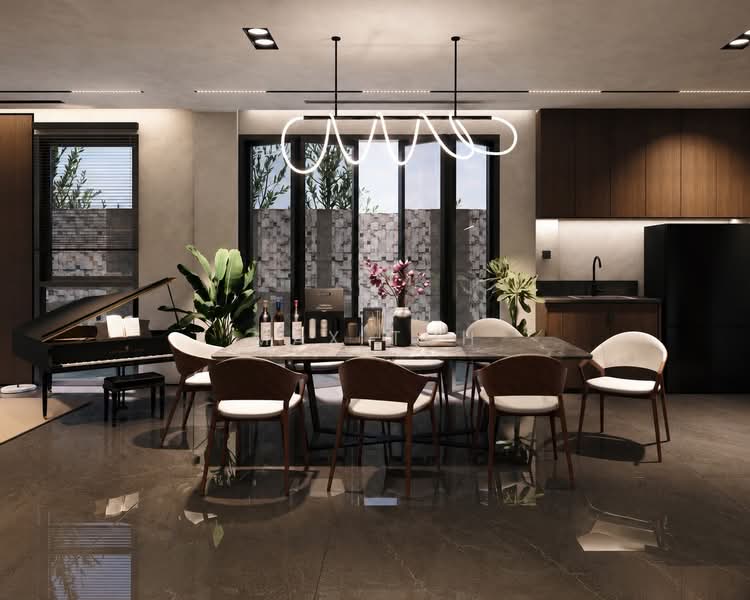 LANDED7772 @ D10 BRAND NEW PRESTIGIOUS LANDED, Namly Vincinity, 6 Bedrooms, 4,377 sqft, Semi-Detached House For Sale, by Max Toh, 500230677 - Dining Room - PropertyGuru.com.sg