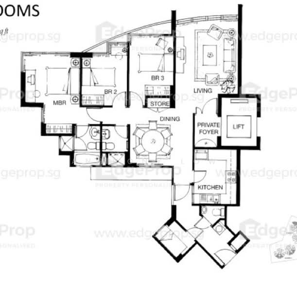 Palm Gardens, 2C Hong San Walk, 3 Bedrooms, 1,216 sqft, Condominium For Sale, by Anthony Low, 500230903 - PropertyGuru.com.sg