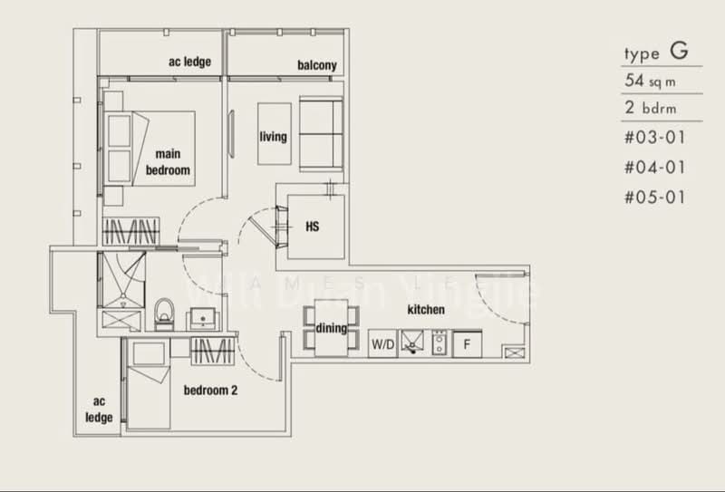 Parc Somme, 62 Somme Road, 2 Bedrooms, 581 sqft, Apartment For Sale, by James Lee, 500230913 - PropertyGuru.com.sg