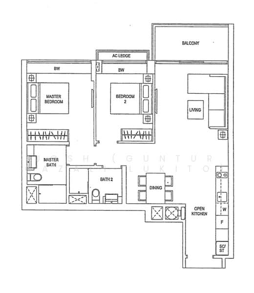 Waterfront Gold, 733 Bedok Reservoir Road, 2 Bedrooms, 893 sqft, Condominium For Sale, by Josh (Guntur Gazali Lukito), 500230967 - PropertyGuru.com.sg