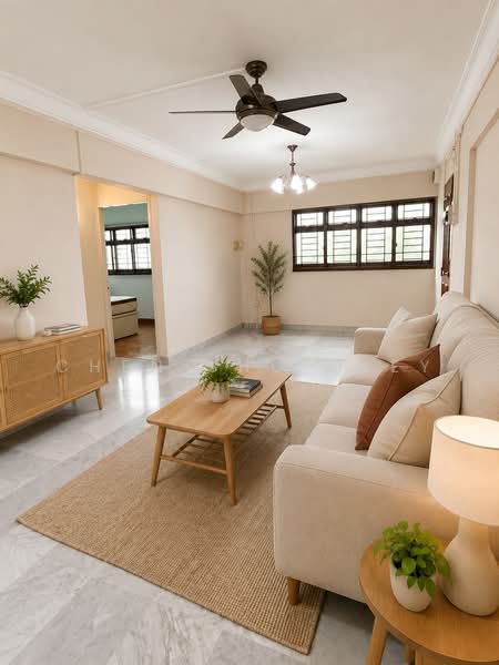 321 Ang Mo Kio Avenue 1, 321 Ang Mo Kio Avenue 1, 3 Bedrooms, 1,054 sqft, HDB Flat For Sale, by Chen Shu Huey, 500231023 - Living Room (virtually staged) - PropertyGuru.com.sg