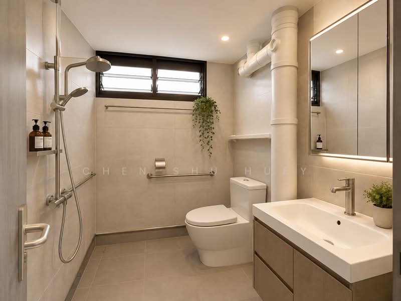 321 Ang Mo Kio Avenue 1, 321 Ang Mo Kio Avenue 1, Ang Mo Kio / Bishan / Thomson, 3 Bedrooms, 1,054 sqft, HDB Flat For Sale, by Chen Shu Huey, 500231023 - Bathroom - PropertyGuru.com.sg