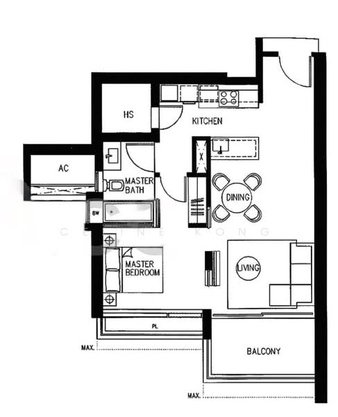 Concourse Skyline, 302 Beach Road, 1 Bedroom, 818 sqft, Condominium For Rent, by Celine Kong, 500231247 - PropertyGuru.com.sg
