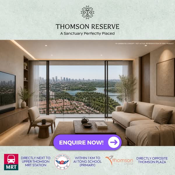 New Condo | 2 to 3 Mins to Upper Thomson MRT (TE8) and Thomson Plaza, bright hill, Ang Mo Kio / Bishan / Thomson, 2 Bedrooms, 678 sqft, Condominium For Sale, by Alvin Yeo, 500231309 - Living Room - PropertyGuru.com.sg