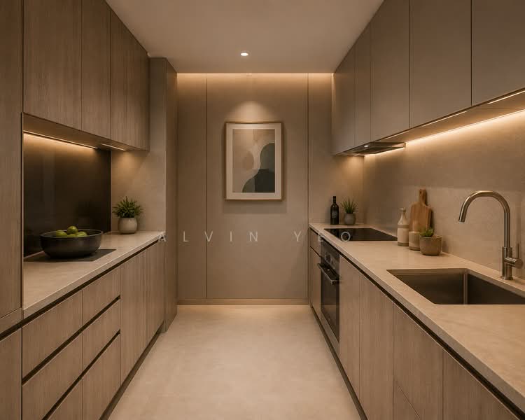 New Condo | 2 to 3 Mins to Upper Thomson MRT (TE8) and Thomson Plaza, bright hill, Ang Mo Kio / Bishan / Thomson, 2 Bedrooms, 678 sqft, Condominium For Sale, by Alvin Yeo, 500231309 - Kitchen - PropertyGuru.com.sg