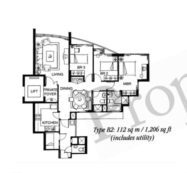 Palm Gardens, 2E Hong San Walk, 3 Bedrooms, 1,206 sqft, Condominium For Sale, by Ken Pang, 500231421 - PropertyGuru.com.sg