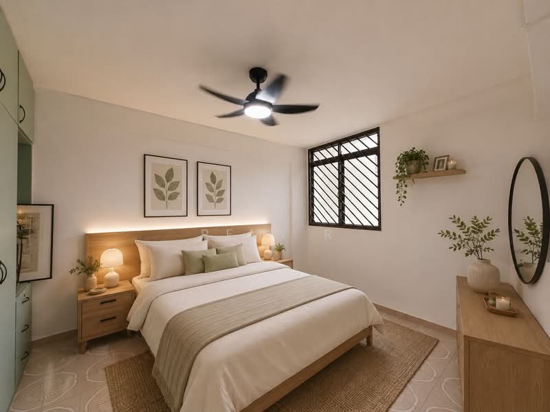 501 Bedok North Street 3, 501 Bedok North Street 3, 2 Bedrooms, 635 sqft, HDB Flat For Sale, by Remy R, 500231522 - Bedroom 2 Staged With AI - PropertyGuru.com.sg