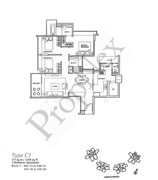 One Amber, , 3 Bedrooms, 1,259 sqft, Condominium For Rent, by Edmund Ma, 500231556 - PropertyGuru.com.sg