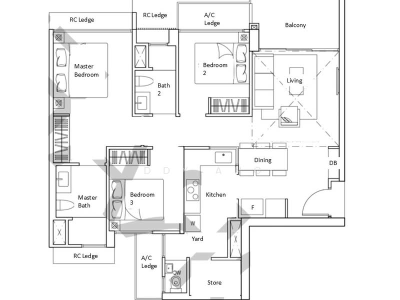 iNz Residence, 78 Choa Chu Kang Avenue 5, 3 Bedrooms, 1,141 sqft, Condominium For Sale, by Eddy Ang, 500231650 - PropertyGuru.com.sg