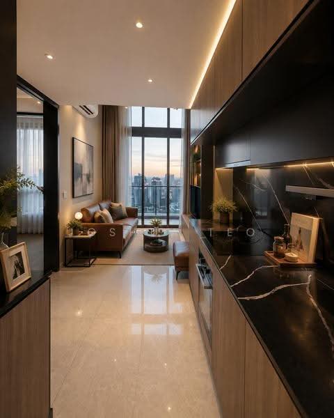 Irwell Hill Residences, 2 Irwell Hill, Orchard / River Valley, 2 Bedrooms, 646 sqft, Condominium For Sale, by Joshua Teo, 500231713 - Living Room - For Illustration Only - PropertyGuru.com.sg