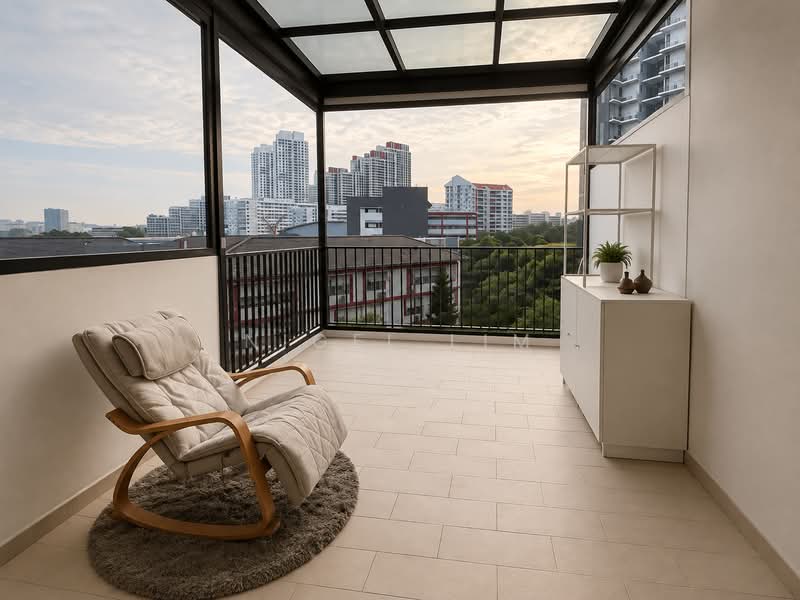 The Trilinq, Jalan Lempeng, 1 Bedroom, 603 sqft, Condominium For Sale, by Nigel Lim, 500231748 - Balcony with Ziptrack - PropertyGuru.com.sg