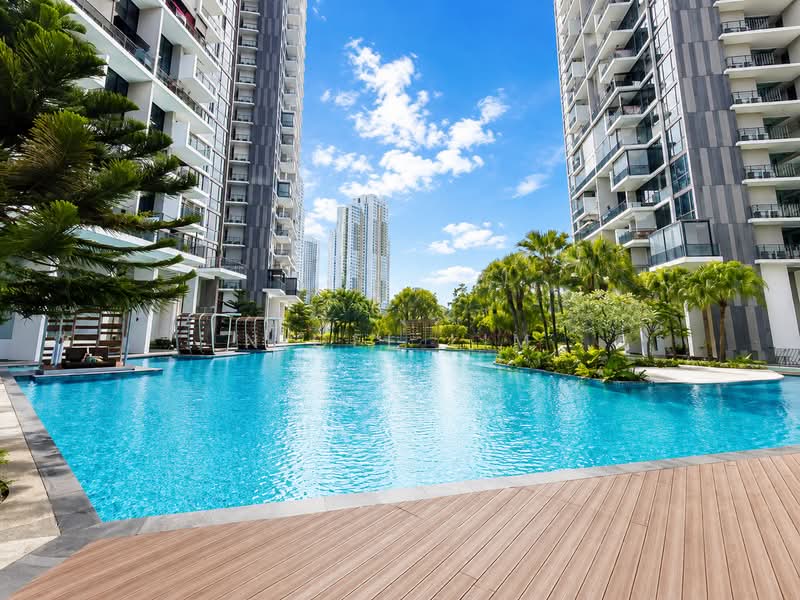 The Trilinq, Jalan Lempeng, 1 Bedroom, 603 sqft, Condominium For Sale, by Nigel Lim, 500231748 - Pool View - PropertyGuru.com.sg